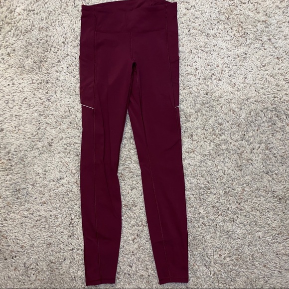 Maroon Lululemon Leggings Size 6 - Picture 2 of 4